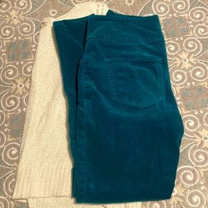 Teal Jag Pull-on Skinny Cords